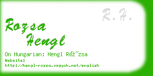 rozsa hengl business card